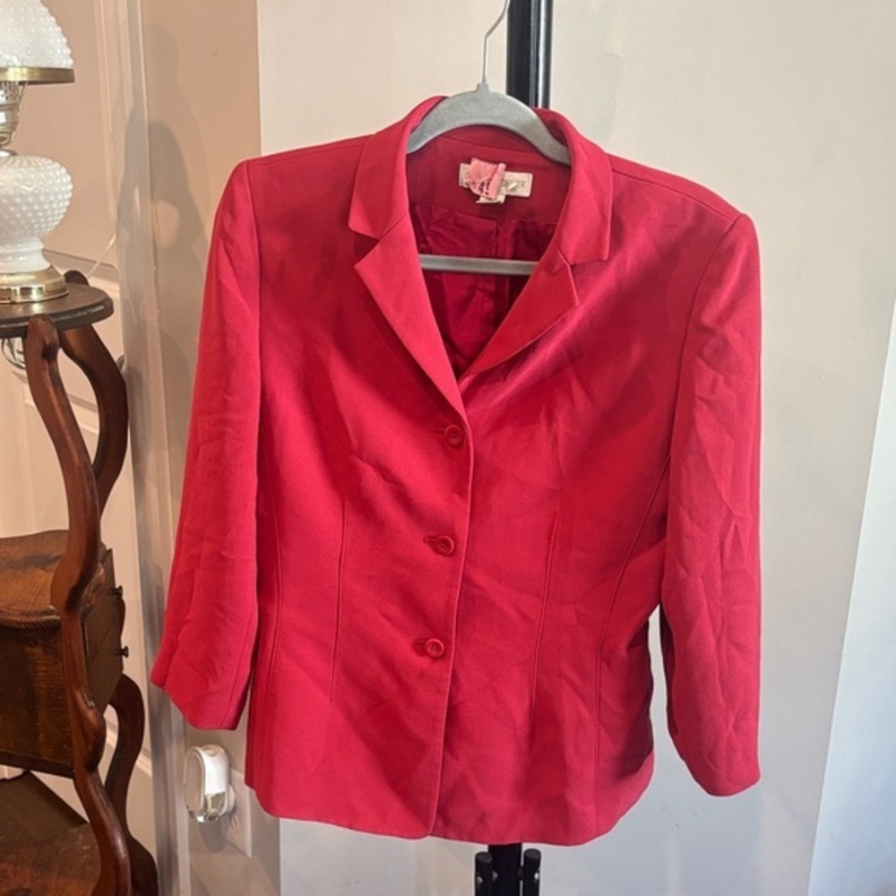 Casual Corner Vibrant Red Blazer